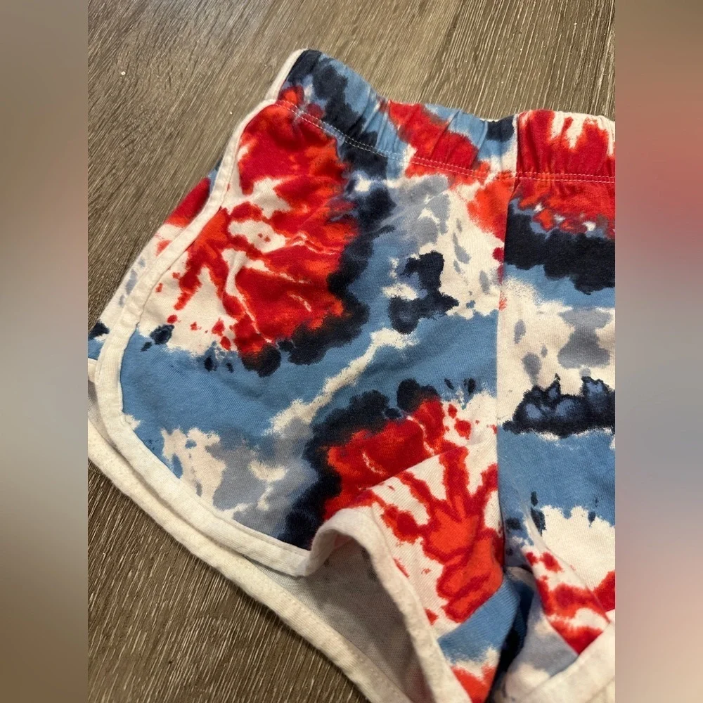 Girls champion shorts bundle red while and blue med 7/8